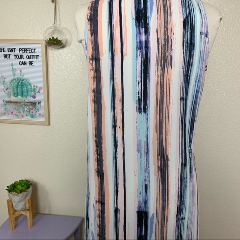 Bar III Surplice Coral Blue Short Dress‎ Sz Medium - Picture 6 of 8